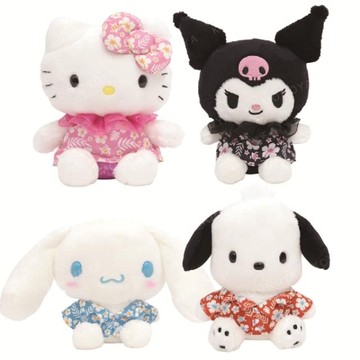 小禮堂  Sanrio 三麗鷗 迷你絨毛玩偶 (夏日洋裝) Kitty 酷洛米 大耳狗 帕恰狗