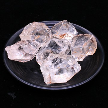 如鴻天然白水晶原石雕刻礦石毛料石頭紅皮