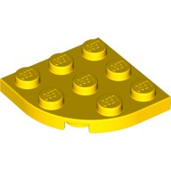 圓形平板 3x3 黃色 30357