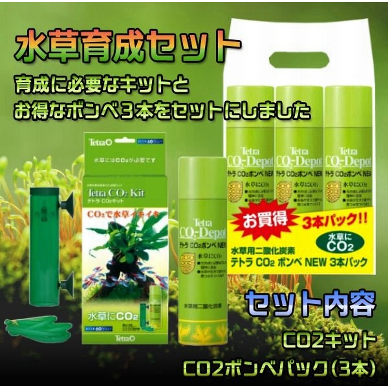 テトラ ｃｏ2水草育成セット ｃｏ2キット Co2ボンベ3本セット Al 1818 Al 10 Co2機器 通販 Lineポイント最大0 5 Get Lineショッピング