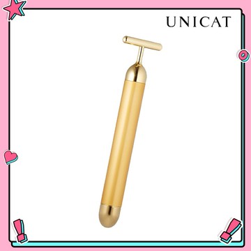【UNICAT-變臉貓】小臉按摩震動提拉-24K黃金美容儀
