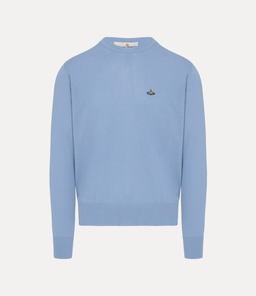 Vivienne Westwood Alex Round Neck Sweater Mako' Cotton French-blue XL Men
