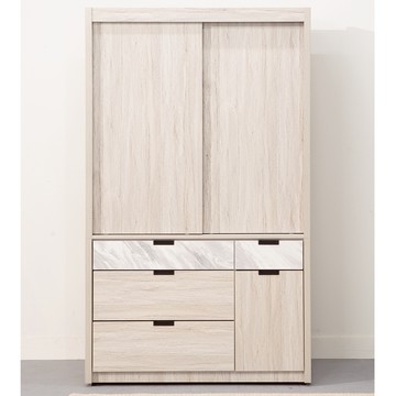 直人木業-COFFEE淺桐木118公分滑門衣櫃