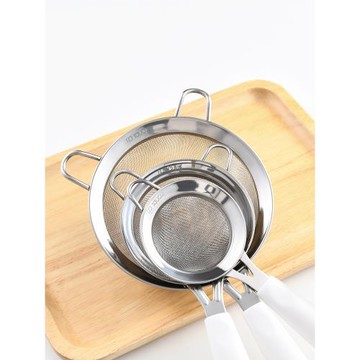 日本不銹鋼糖粉篩子家用可可粉抹茶面粉篩過篩網過濾網烘焙撒粉器