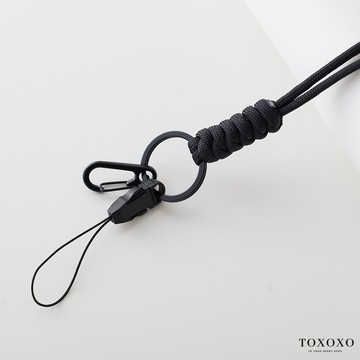 【 TOXOXO 】時尚隨行｜黑色(單扣)：高強度登山編織長掛繩/背帶