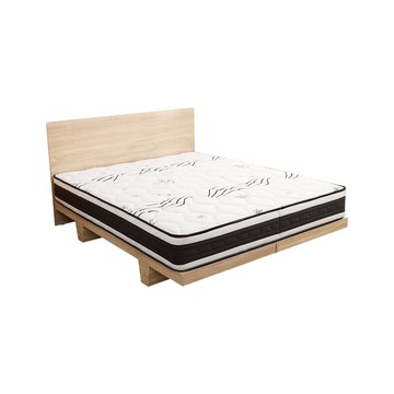 【本木】湯斯 臥室三件組-雙大6尺 梅爾獨立筒床墊+床片+木屐底梧桐