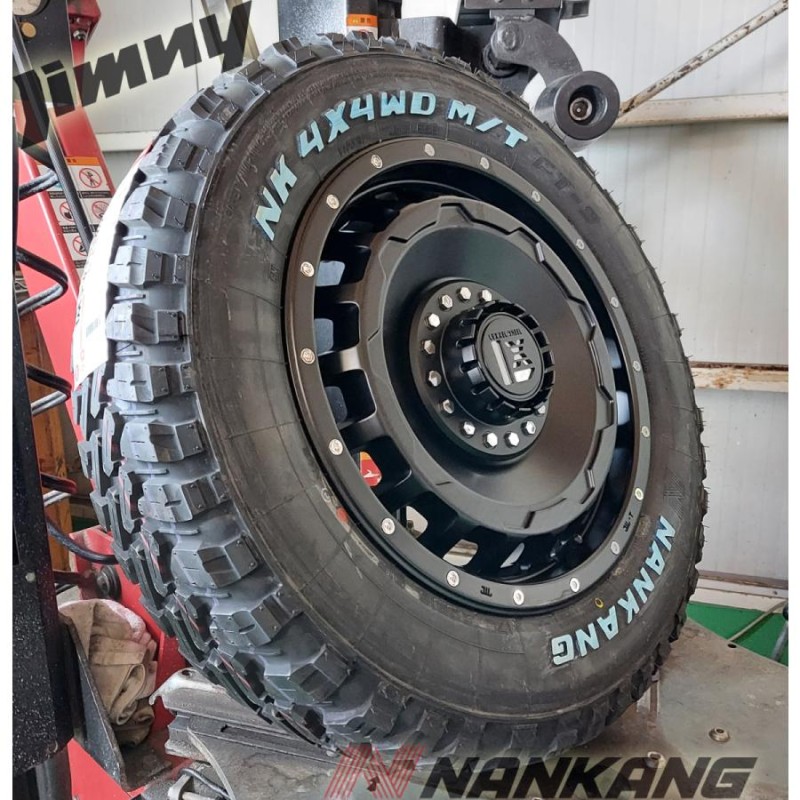 ジムニー JB23 JB64 SwaGGer スワッガー マットブラック 175/80R16 NANKANG ナンカン ホワイトレター　人気タイヤ