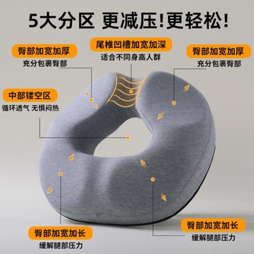 記憶棉痔瘡墊辦公室坐墊久坐不塌夏透氣椅子屁墊美臀尾椎座墊加厚