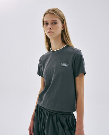 MARDI MERCREDI 修身短TEE 碳灰色 胸口小標 SLIM TSHIRT ESSENTIAL