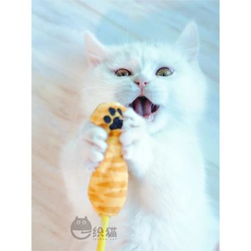 一織貓 人氣貓爪逗貓棒 會動可彎曲毛茸茸動物尾巴解悶逗貓桿玩具