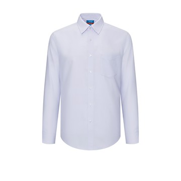 免熨防皺口袋款速乾吸濕排汗細斜紋長袖上班襯衫/冰蘭花紫色 | 5112254280