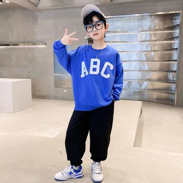 GILE兒童裝男童衛衣套裝帥氣時髦春秋裝運動服潮流炸街大男孩