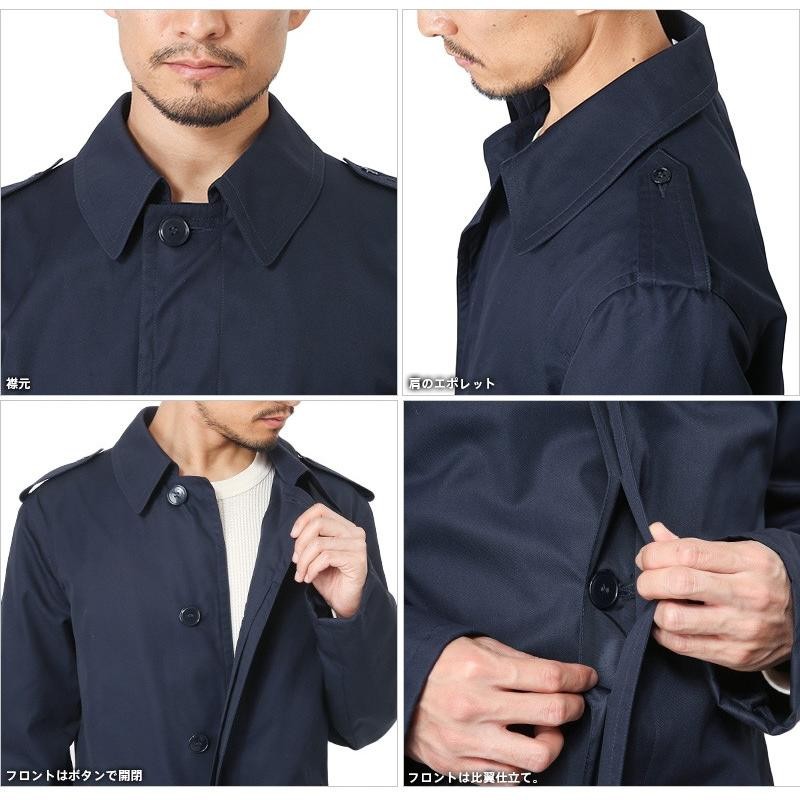 実物 新品 フランス軍 エアフォース ステンカラーコート NAVY デッド