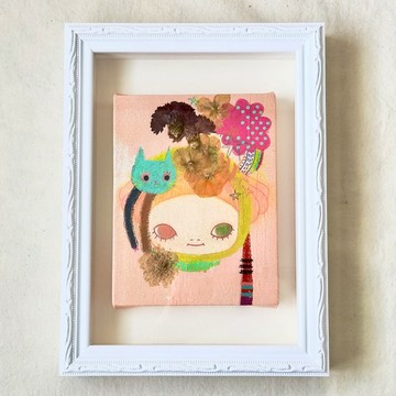 原畫 押花拼貼 壓克力畫 裱框 一件獨特作品 / 你的心意滿溢而出