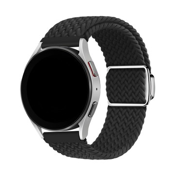 SPACE SHIELD Galaxy Watch 相容 磁吸編織錶帶 20mm  黑色  1個  Watch 6(40/44mm) Watch 6classic(43/47mm) Watch 6 golf Watch 5(40/44mm) Watch 5 Pro(45mm) W