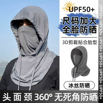 【本島現貨】冰絲防曬頭套 防曬麵罩男 防曬頭套 防風麵罩騎行頭套 夏季防曬頭套 涼感麵罩 UPF50+ 降溫冰絲麵罩
