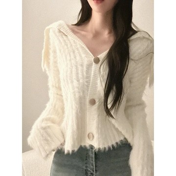 Codibook｜韓國 LOVENSOME 情侶款質感羊駝毛羅紋針織外套［預購］針織外套 女裝