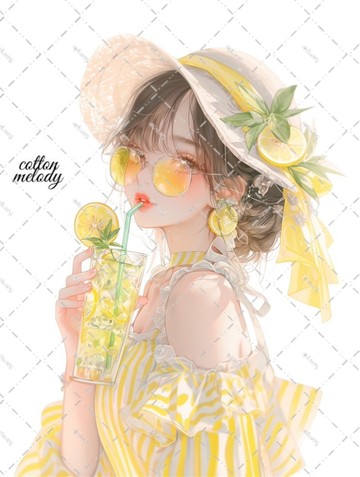 original sticker no.6442 人物貼紙 原創貼紙 人物貼紙 女孩貼紙 原創人物貼紙