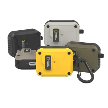 National Geographic Rugged Bumper AirPods Pro 3代 自動開蓋防摔耳機保護殼