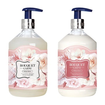 BOUQUET GARNI 白麝香 香水洗髮精500ml+香水護髮乳500ml  1組