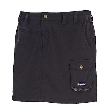 荒野【wildland】女彈性抗UV功能時尚短裙黑色