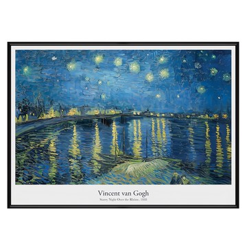 菠蘿選畫所 梵谷 隆河上的星夜 AVAR4612B  59.4 x 42cm  黑色