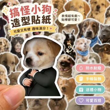【臺灣新款】716搞怪貼紙 可愛表情包 防水手賬貼 惡搞抽象 潮流小狗貼紙個性創意小清新手賬吉他筆記本DIY防水裝飾貼畫