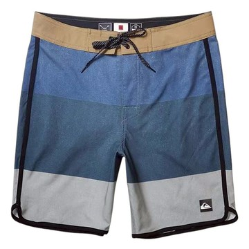 QUIKSILVER 成人男沙灘褲  38碼  藍灰色