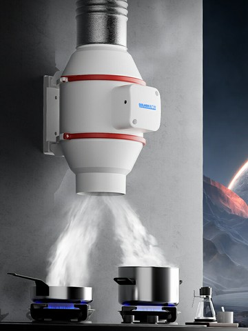 包郵廚房抽風機油煙機排煙廚房管道換氣機大風量靜音排氣扇廚房家【DD1113001】