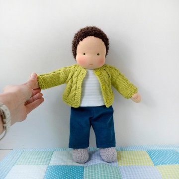 訂製經典華德福娃娃 男孩 高約 12 英吋 (30 公分)。