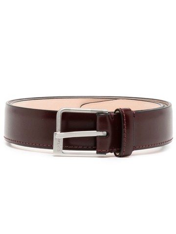 Maison Margiela - square-buckle leather belt - unisex - Calf Leather - 70 - Brown