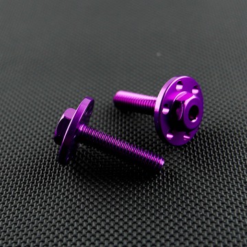 皮斯摩特 K&S 六孔圓形 內六角 大牌螺絲 車牌螺絲 牌照螺絲 6X25 紫色 適用於 山葉 光陽 三陽 各車種通用