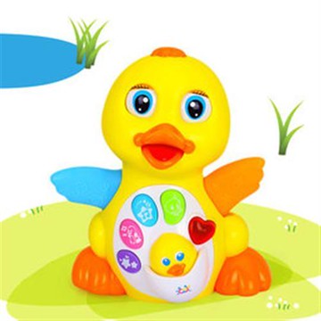 可愛鴨鴨移動聲光音樂玩具