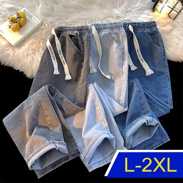 【韓國K.W.】KD3011牛仔歐美率性丹寧四季牛仔褲(新品/小香風/丹寧/中性/寛褲)