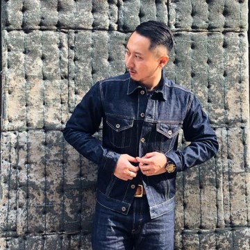 GIZEMO日本岡山面料原色赤耳丹寧夾克 vintage復古type3牛仔外套