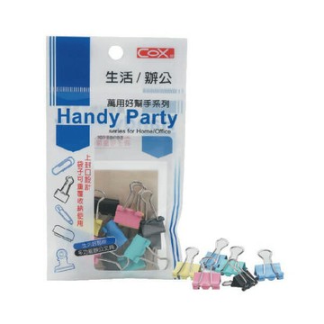 COX 三燕 15mm 彩色 長尾夾(#227) 12包/組 HC-150｜領券最高折$220
