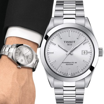 TISSOT天梭GENTLEMAN紳士的品格機械錶(T1274071103100)