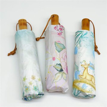 彩膠零透光16K防紫外線遮陽傘抗風暴雨傘高顏值太陽傘學生防曬傘