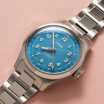 ORIS 豪利時 Big Crown指針式日期機械錶-銀x藍/40mm 0175477984065-0782006
