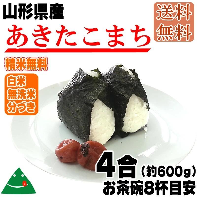 新米 ポイント消化 米 お米 送料無料 お試 あきたこまち 600g (4合) 令和5年産 山形県産 白米 無洗米 分づき 玄米 当日精米 真空パック メール便 650円 ゆうパケ