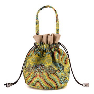 昱器云錦棉麻便捷手擰手提茶杯茶壺袋子加厚布袋主人杯茶具收納袋