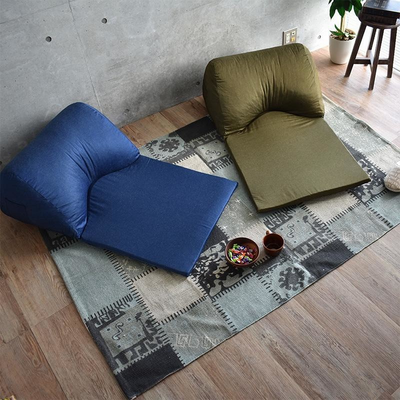 V新品 クッション ソファ インディゴ 座椅子 デニム 北欧 布製 座卓 こたつ H新品 クッション ソファ インディゴ 座椅子 デニム 北欧 布製