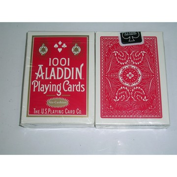 【USPCC撲克】阿拉丁ALADDIN(1001)撲克牌air cushion 布紋 紅色黑標-S10508