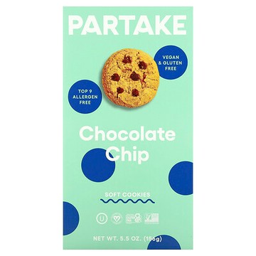 Partake, 軟餅乾，巧克力碎，5.5 盎司（156 克）