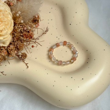 鈦晶太陽石銀戒/鈦晶 太陽石/水晶戒指 客製化