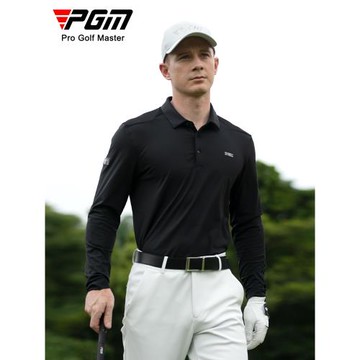 PGM 高爾夫服裝男士春季長袖T恤 運動高彈上衣男裝衣服polo衫