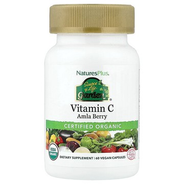 NaturesPlus, Source of Life Garden®，維生素 C，餘甘子漿果，60 粒全素膠囊