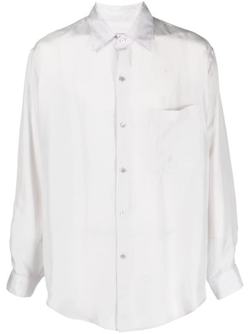 Lemaire - button-up silk shirt - men - Silk - L - Grey