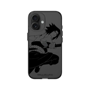 iPhone 16 Clear (相機按鈕) 酷墨灰 - 火影忍者 Naruto - 素描系列-Sasuke