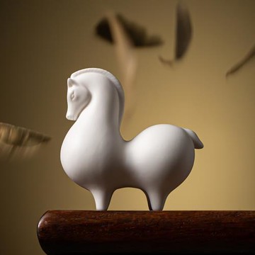 綠馬創意可愛小唐馬精品手工茶寵擺件茶玩茶道配件桌面擺設工藝品